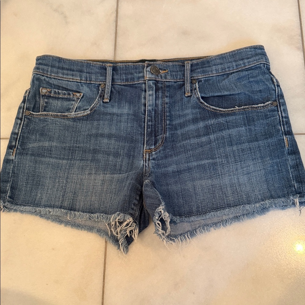 Black Orchid Blue Frayed Hem Denim Shorts Size 25
